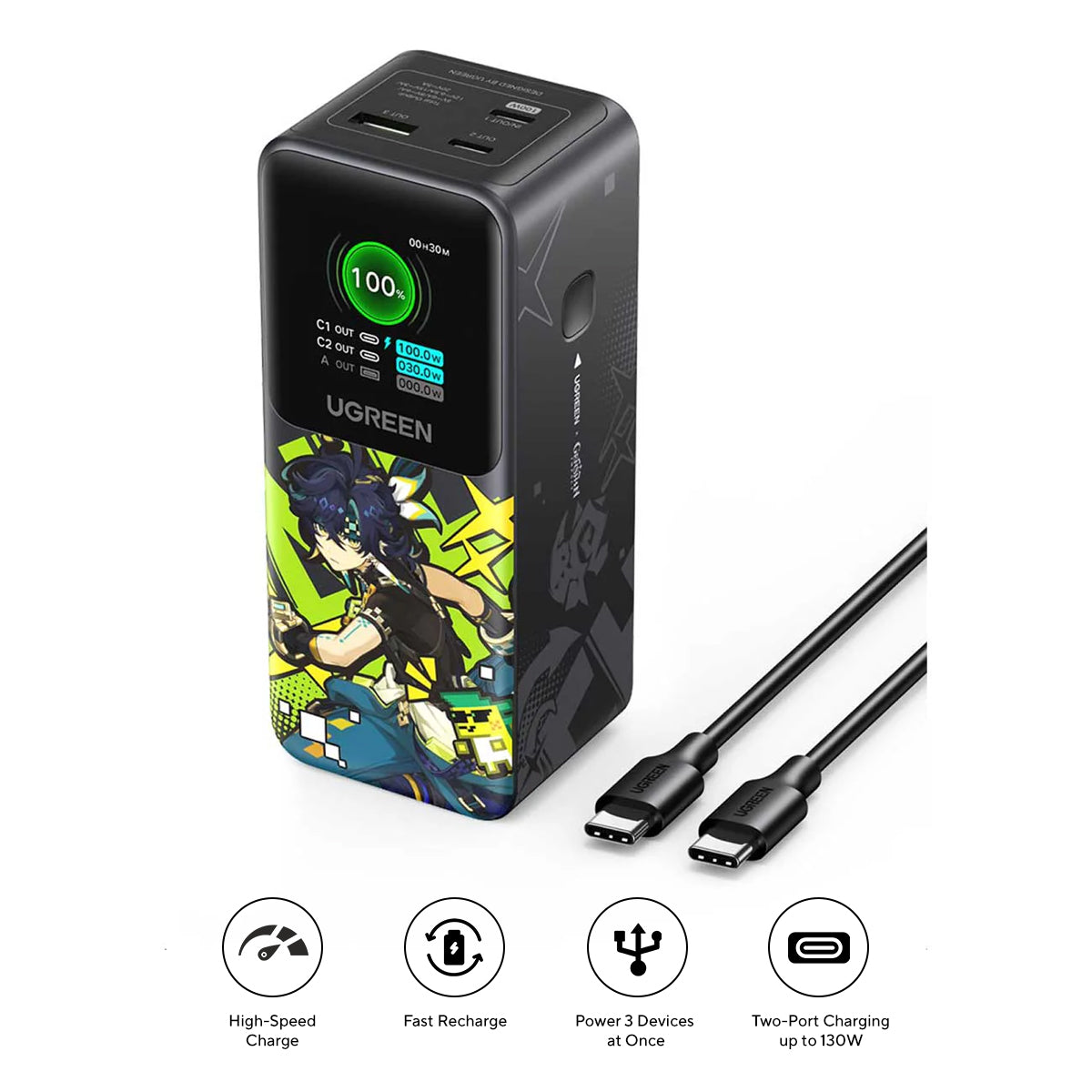 Ugreen Nexode 20000mAh 130W Fast Charging Power Bank Genshin Impact Ed. (PB721/35524GI)