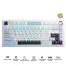 Aula F75 RGB Tri-Mode Type-C 75% 80-Key Gasket Structure Hot-Swap Mechanical Gaming Keyboard (Reaper Switch) (Light Blue/White/Black Purple)