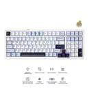 Aula F99 RGB Tri-Mode Type-C 98% 99-Key Gasket Structure Hot-Swap Mechanical Gaming Keyboard (Reaper Switch) (White/Blue/Dark Purple)