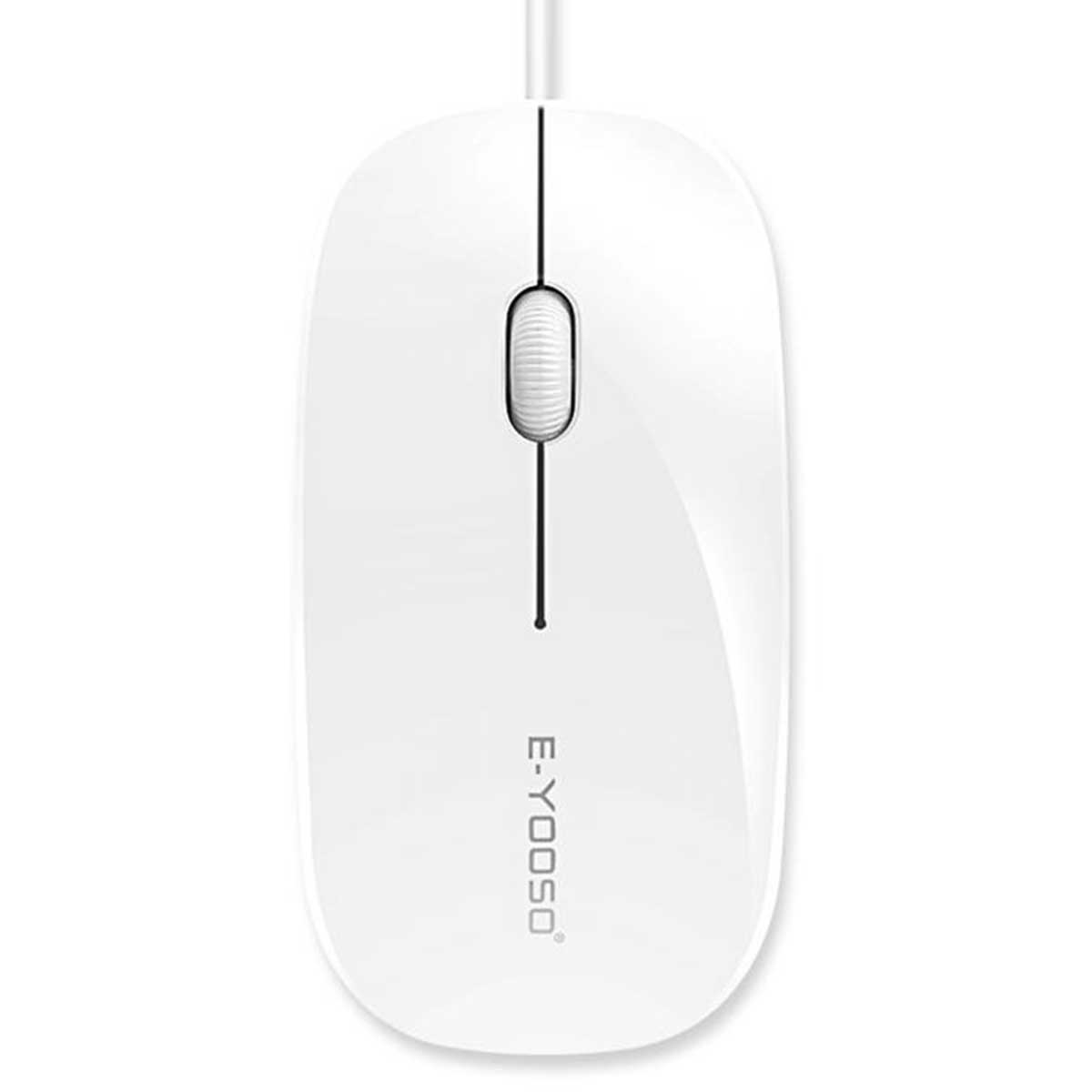 E-Yooso V-3000 Wired Optical Mouse (White)