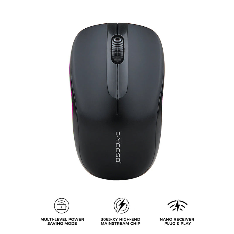 E-Yooso E-1060 Wireless Optical Mouse (Black)