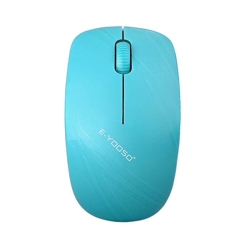 E-Yooso E-1070 Wireless Optical Mouse (White/Blue)