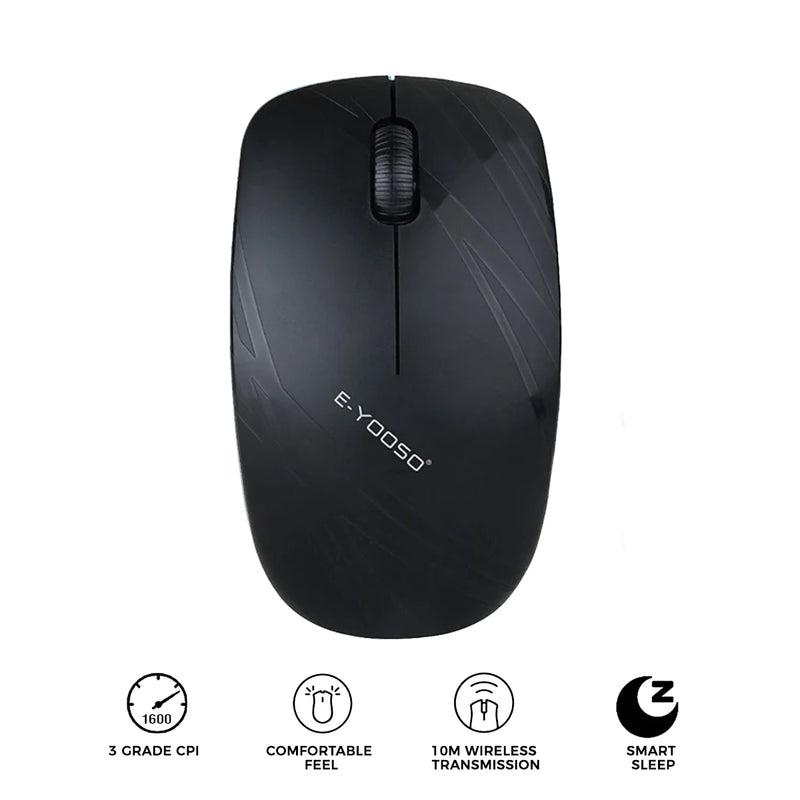 E-Yooso E-1070 Wireless Optical Mouse (Black)