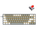 E-Yooso Z-686 Yellow Single Light 68 Keys Hot-Swappable Wired Mechanical Keyboard Grey/White (Red Switch)