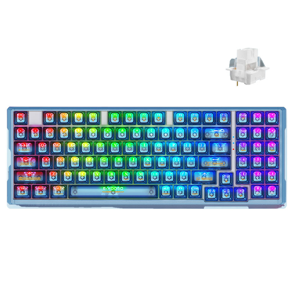 Z94 E-Yooso Z-94J Tri-Mode RGB 94-Keys Hot-Swappable Mechanical Keyboard ...