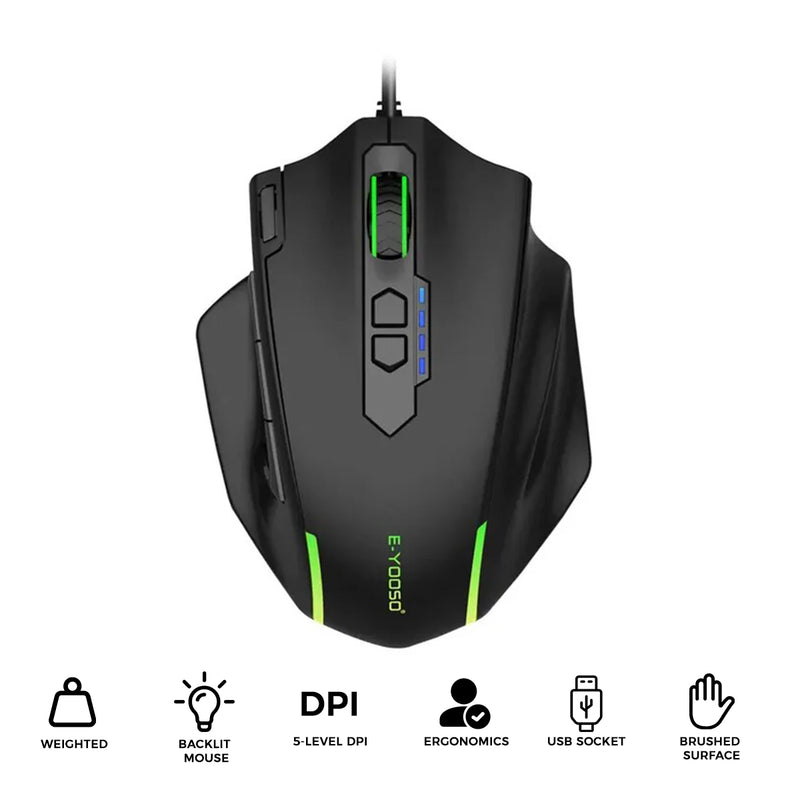 E-Yooso X-41 RGB Wired Gaming Mouse (Black)