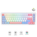 Redragon K709WBP RGB Nova Pro 81 Keys 75% Hot-Swappable Gasket-Mounted Wireless Mechanical Gaming Keyboard (Mint Mambo Switch) (Wonder Pink & Blue)
