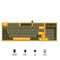 E-Yooso Z-7222 LED Light 98 Keys Wired Hot-Swappable Mechanical Keyboard Black/Yellow (Optical Switch)