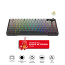 Redragon Behemoth K724SP-RGB-PRO Tri-Mode Gasket Mounted Mechanical Keyboard with LCD Screen (Gradient Grey) (Yolk RPC Linear Switch)