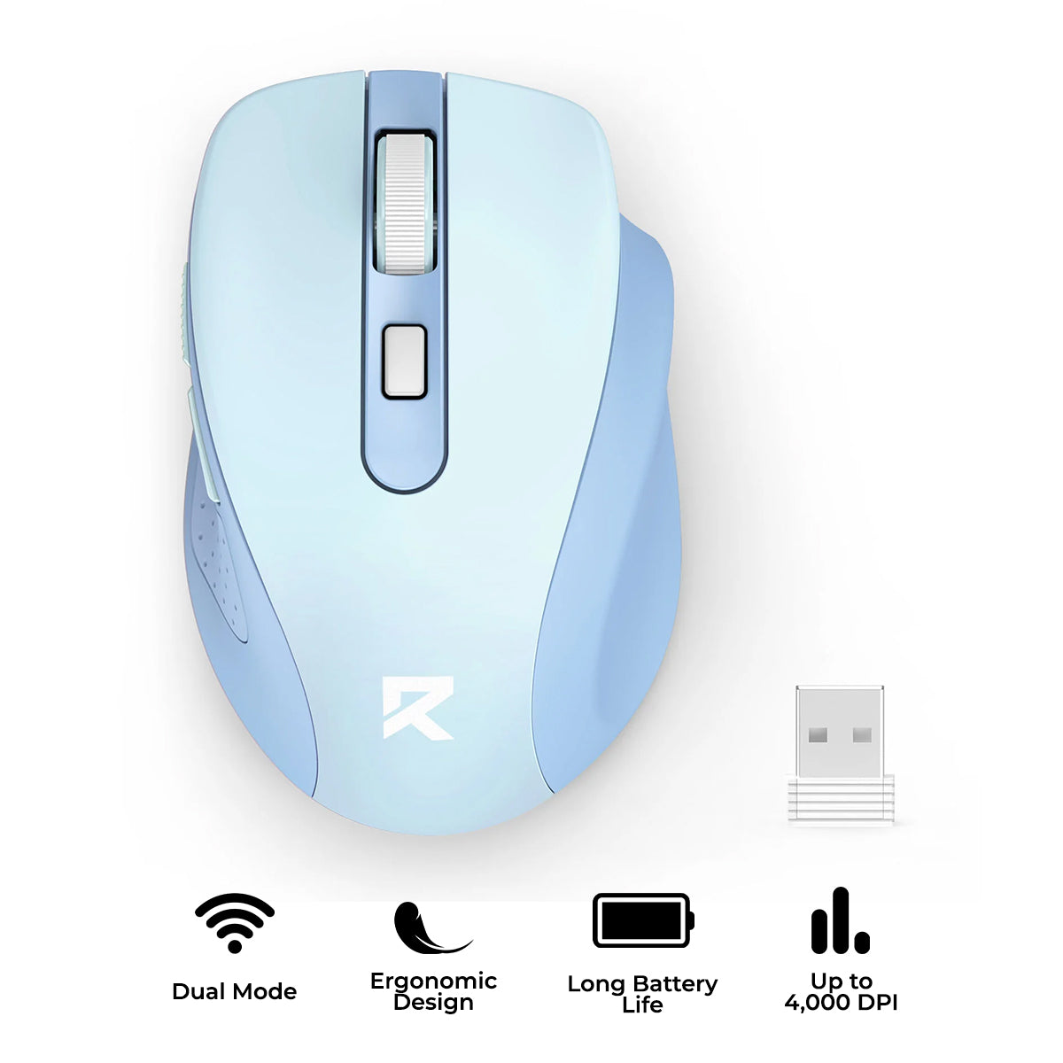 Redragon BM-4091B PRO Dual-Mode Office Mouse (Blue)