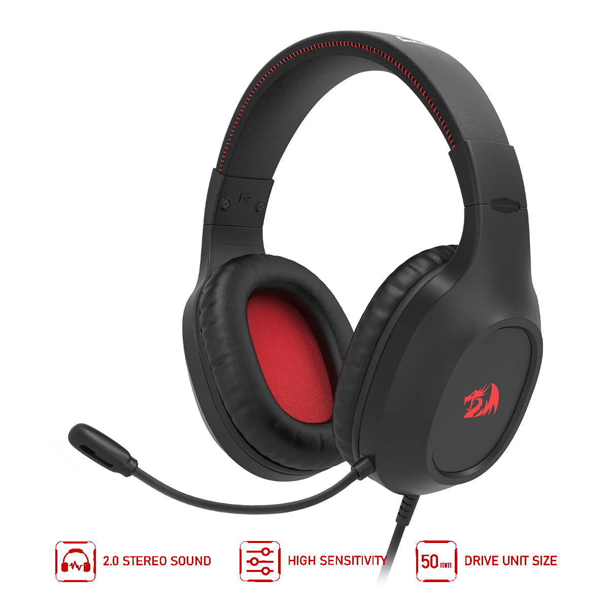 Redragon Grim H132 Wired Gaming Headset (Black)