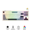 Redragon OTIIM Pro 3-Modes Connectivity 87 Keys Gasket Mechanical Keyboard (Black/Grey/White) (K729GBW-RGB-PRO)