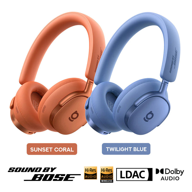 Baseus Inspire XH1 Wireless Noise Cancelling Headphone (Sunset Coral, Twilight Blue)