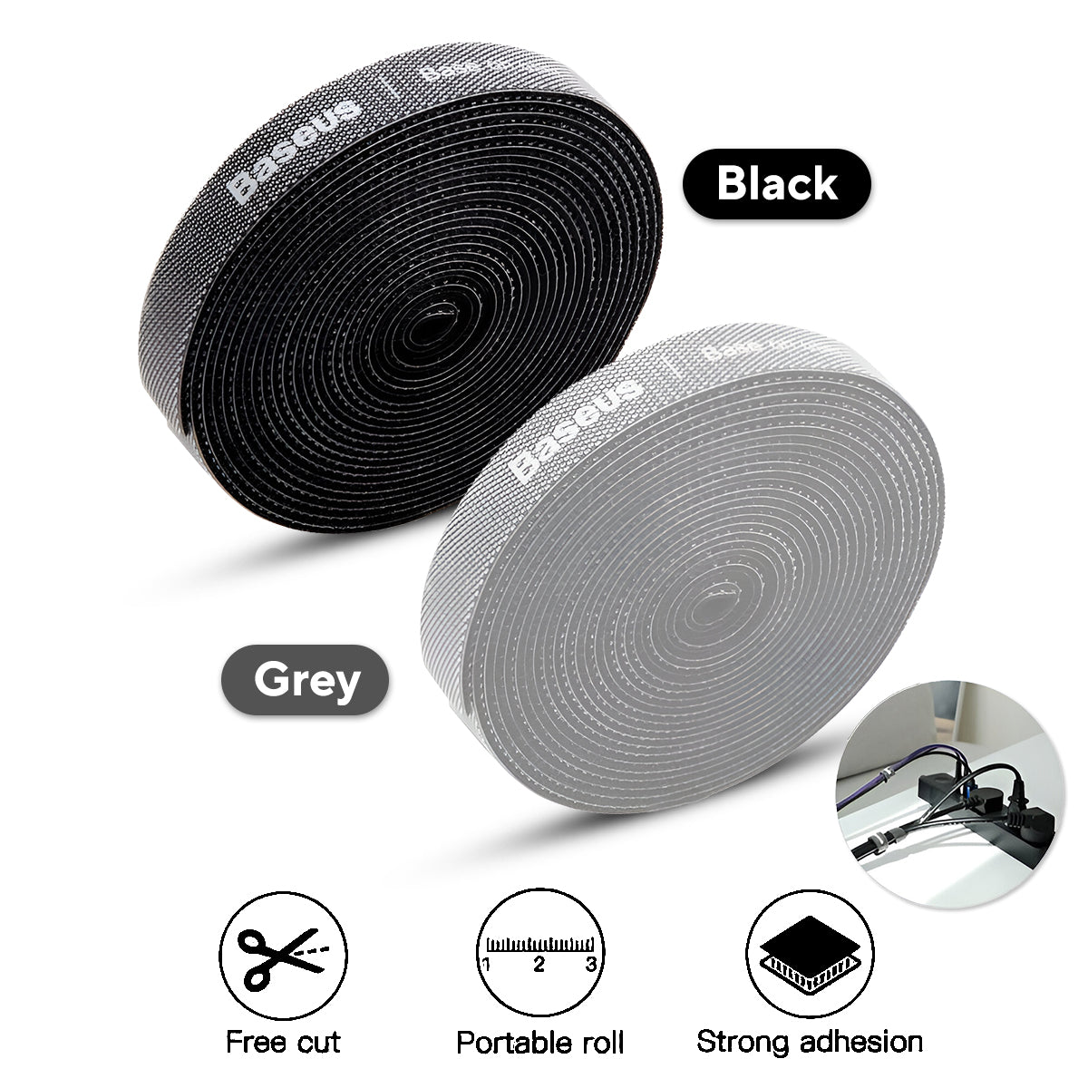 Baseus Colourful Circle Velcro Strap 3M