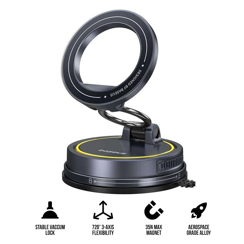 Baseus PrimeTrip VC2 Flex Magnetic Car Mount Suction Cup New Version (Cosmic Black) (C0013803)