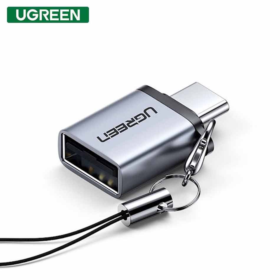 UGREEN USB-C 3.1 Male To USB-A 3.0 Female OTG Adapter (Space Gray) (US270/50283) - DataBlitz