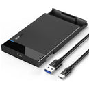 UGreen USB-C 3.1 To 2.5" SATA Hard Drive Enclosure (6GBPS) - 50CM (Black) (US221/50743)