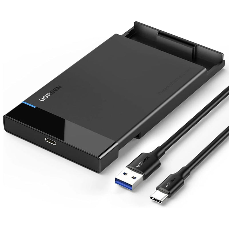 UGreen USB-C 3.1 To 2.5" SATA Hard Drive Enclosure (6GBPS) - 50CM (Black) (US221/50743)