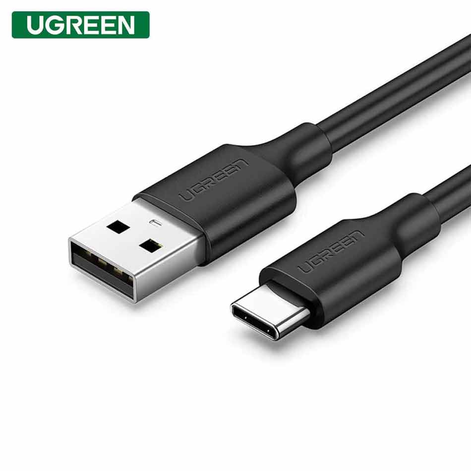 UGREEN USB-A 2.0 TO USB-C CABLE NICKEL PLATING 1M CHARGING AND DATA CABLE (BLACK) (US287/60116) - DataBlitz