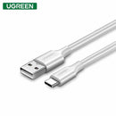 UGREEN USB-A 2.0 TO USB-C CABLE NICKEL PLATING 1M CHARGING AND DATA CABLE (WHITE) (US287/60121) - DataBlitz