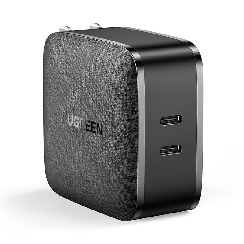 UGreen 2-Port (USB-C) 66W PD Fast Charger (Black) (CD218/70866)