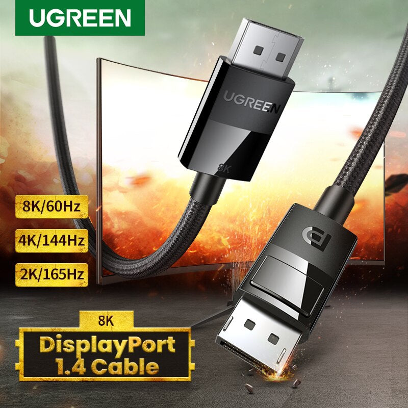 Ugreen DP 1.4 Male to Male Plastic Case Braided Cable