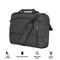 Promate Satchel-MB SleekComfort 15.6" Laptop Messenger Bag with Multiple Compartments (Black)