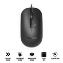 Promate CM-2400 MaxComfort Adjustable DPI Wired Optical Mouse
