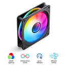 Jonsbo FR-606B 25mm ARGB Infinity Mirror Series Fan (Black)