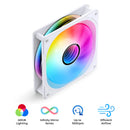 Jonsbo FR-606W 25mm ARGB Infinity Mirror Series Fan (White)