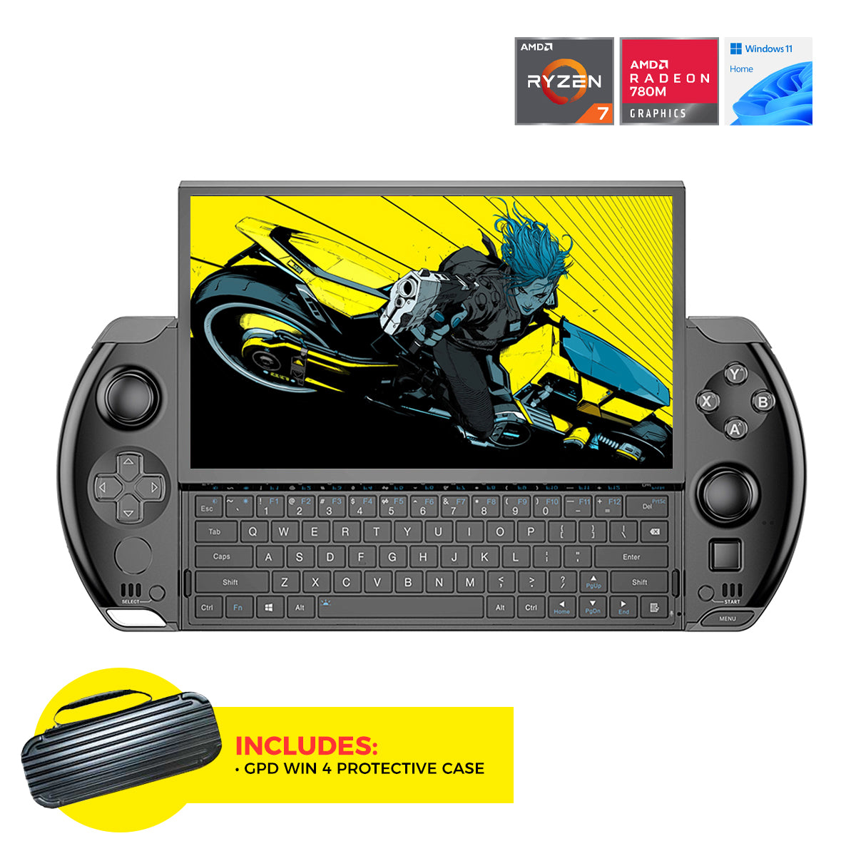 GPD Win 4 2024 Handheld PC Gaming Console (Black)