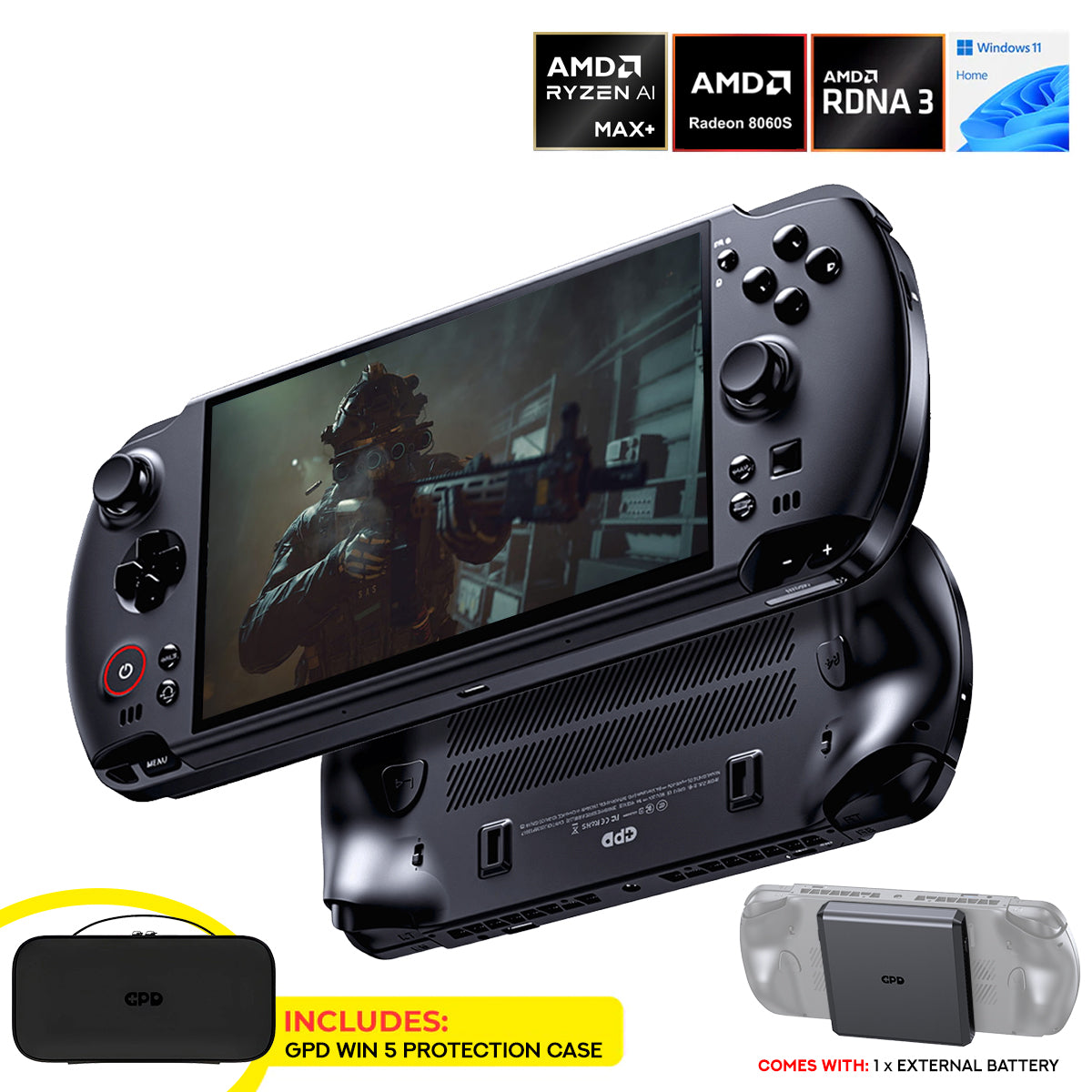 GPD Win 5 AMD Ryzen AI Max+ 395 7" (1920x1080) 120Hz Gaming Display