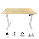 Elephant Dragonwar E-T015 Moving Height Table (Wood White) (E-T015-WH)