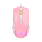 Onikuma CW905 6400 DPI Wired Gaming Mouse 7 Buttons Design RGB (Pink)