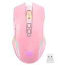 Onikuma CW905 3600 DPI Wireless Gaming Mouse 7 Buttons Design RGB (Pink)