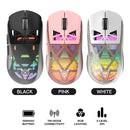 Onikuma CW930 RGB Tri-Mode Wireless Gaming Mouse (Black, Pink, White)