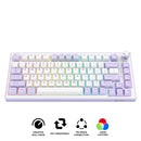 Onikuma MT707 Tri-Mode RGB 81 Keys Mechanical Keyboard with Creative Doll Knob (Purple)
