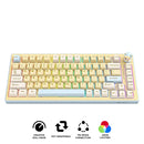 Onikuma MT707 Tri-Mode RGB 81 Keys Mechanical Keyboard with Creative Doll Knob (Yellow)