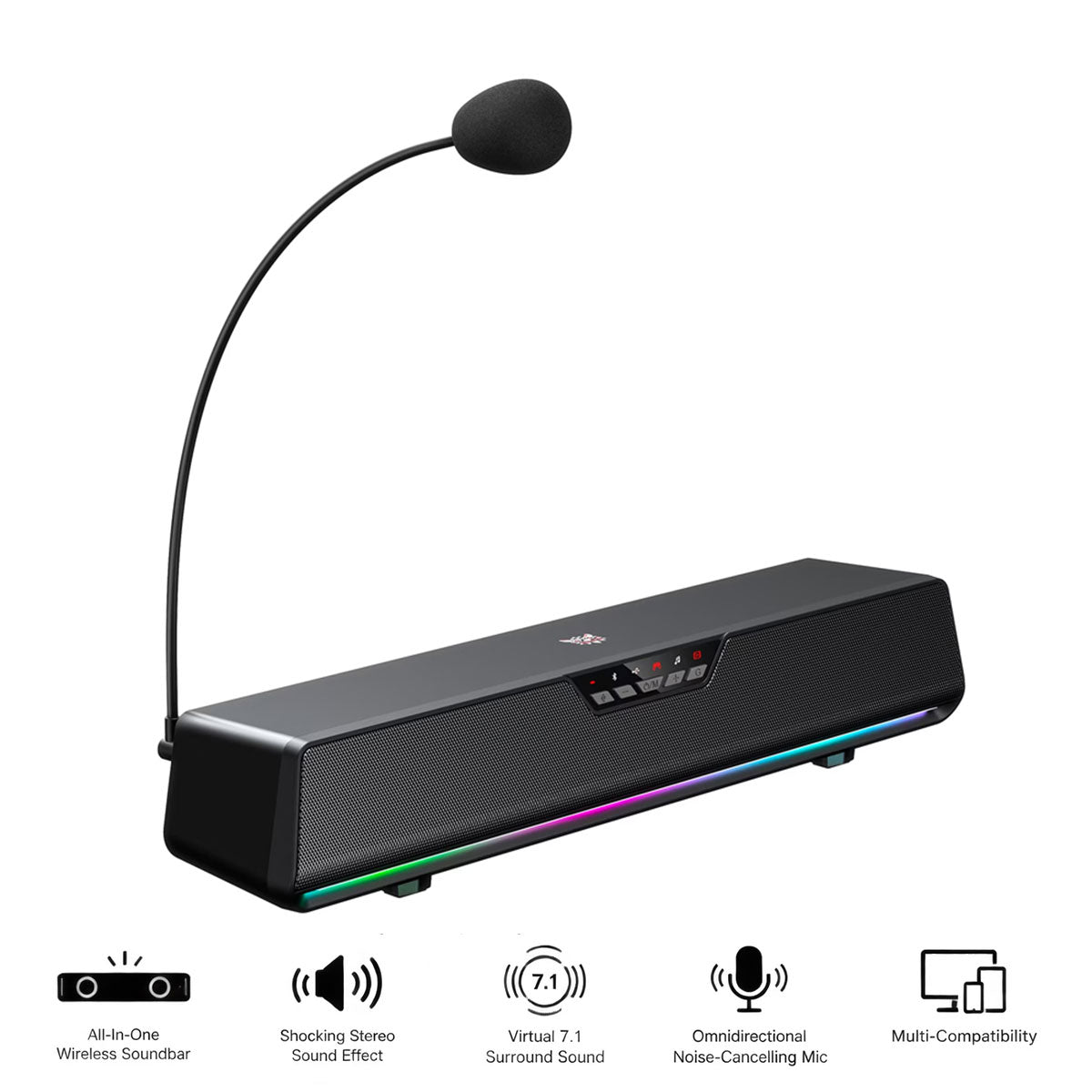 Onikuma L13 RGB Multimedia Speaker (Black)