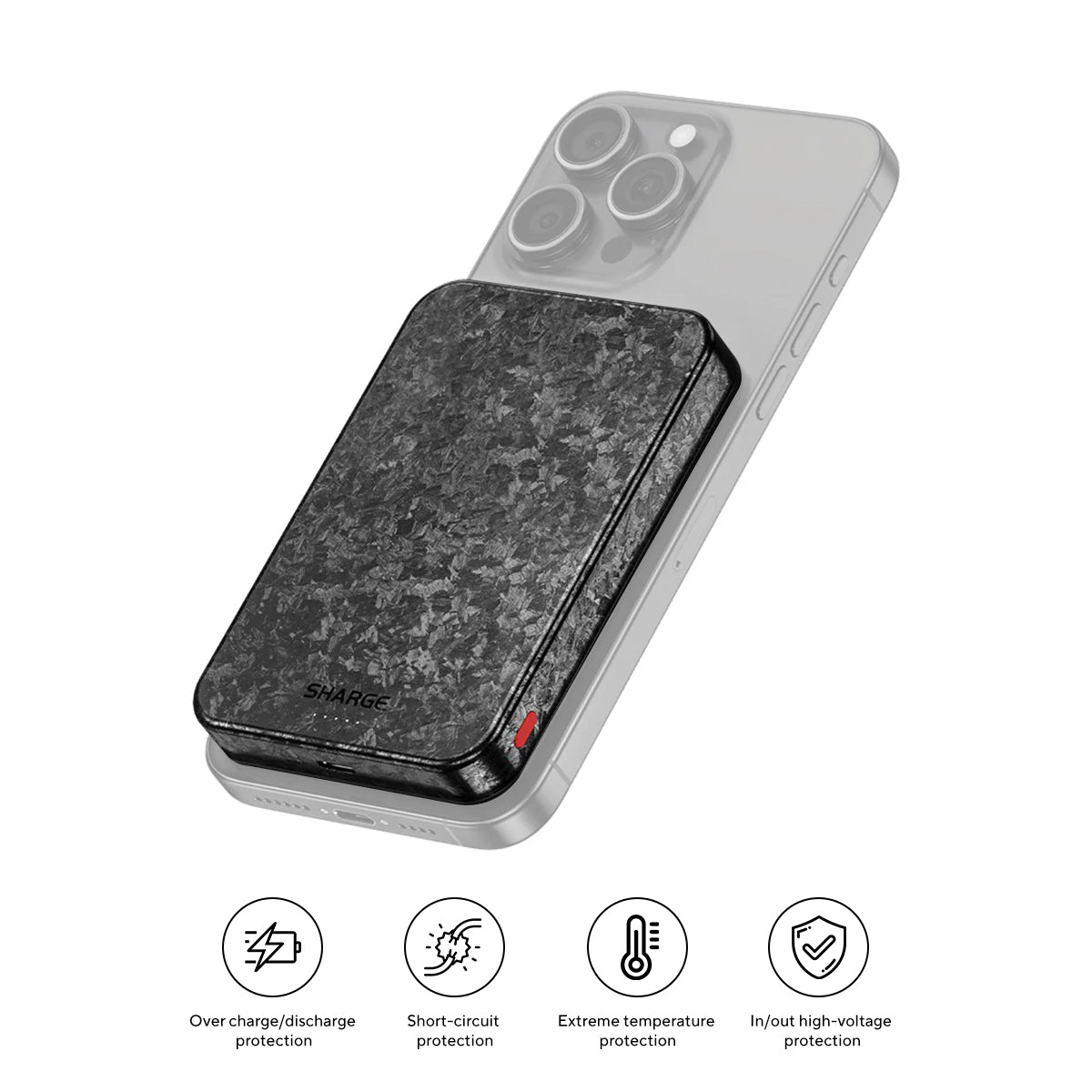 Sharge CarbonMag 10K Power Bank Wireless Charging 10000mAh 15W (C2)
