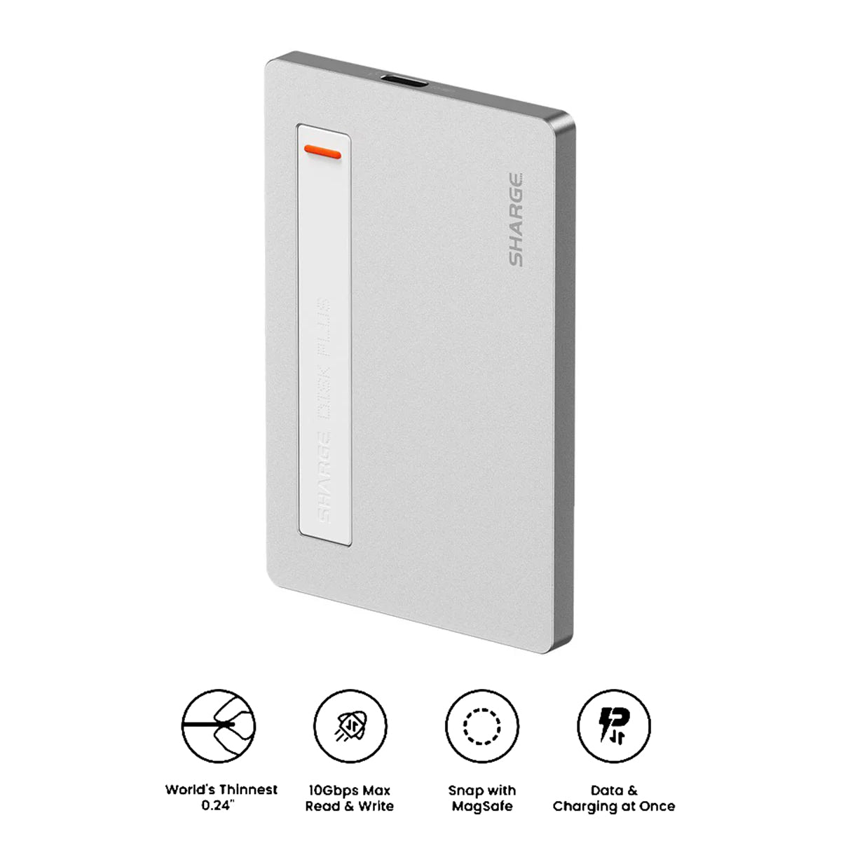 Sharge Disk Plus USB-C 3.2 Gen.2 M.2 NVME SSD Enclosure (Silver) (SD002)