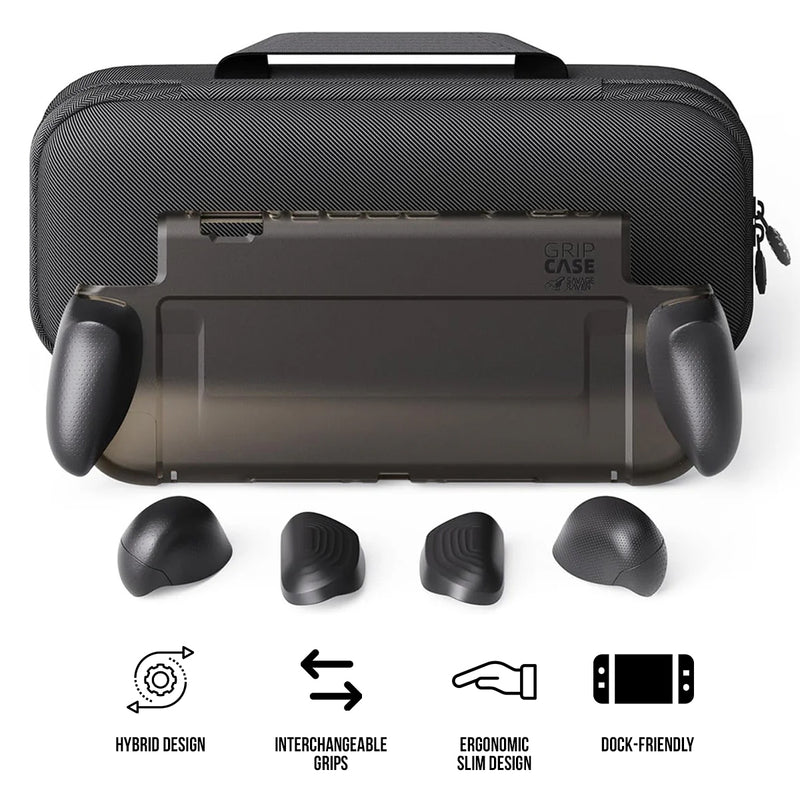Skull & Co. Grip Case Bundle for Nintendo Switch 2 (Black) (NS2GCSET-BK)
