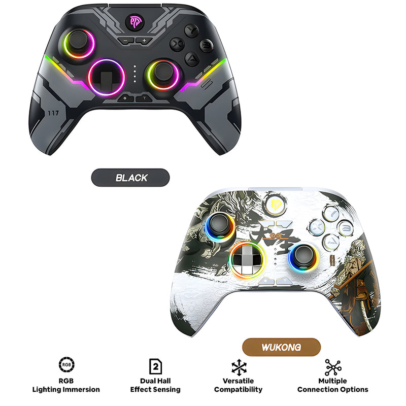 EasySMX X15 RGB Wireless Controller with Hall Trigger & Hall Joystick for PC/N-Switch/Android/iOS
