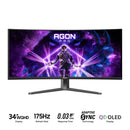 AOC Argon Pro AG346UCD QD-OLED 34" WQHD (3440x1440) 175Hz 0.03ms Adaptive-Sync Curved Gaming Monitor (Black/Grey)