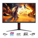AOC U27G4/71 27" UHD (3840x2160) Dual Mode (FHD @ 320Hz or UHD @ 160Hz) 0.5ms MPRT Adaptive-Sync Fast IPS Gaming Monitor with Tilt, Pivot, Swivel & Height Adjustment (Black/Red)