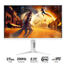 AOC Q27G4/WS/69 27" QHD (2560x1440) 200Hz 0.3ms MPRT Fast IPS Gaming Monitor with Tilt, Swivel, Pivot & Height Adjustment (White/Silver)