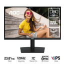 AOC 24B15H3/71 23.8" FHD (1920x1080) 120Hz 1ms MPRT 4ms GTG IPS 3-Sided Frameless Monitor