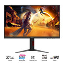 AOC U27G4XM 27" UHD (3840x2160) Dual Mode (4K @ 160Hz or FHD @ 320Hz) 1ms Fast IPS MiniLED Dual Gaming Monitor with Tilt, Height, Pivot & Swivel Adjustment (Black/Red)
