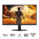 AOC Q27G40XMN/74 27" QHD (2560x1440) 180Hz 1ms GTG VA QD-MiniLED Gaming Monitor with Tilt Adjustment (Black/Red)