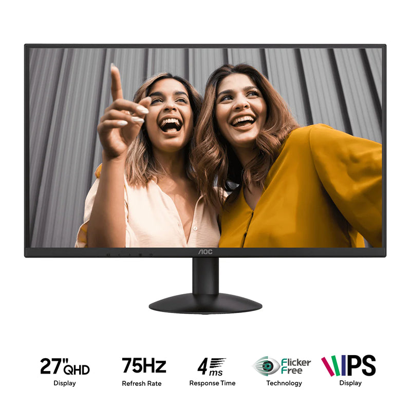 AOC Q27B30E/71 27" QHD (2560x1440) 75Hz 4ms GTG IPS Monitor With Tilt Adjustment